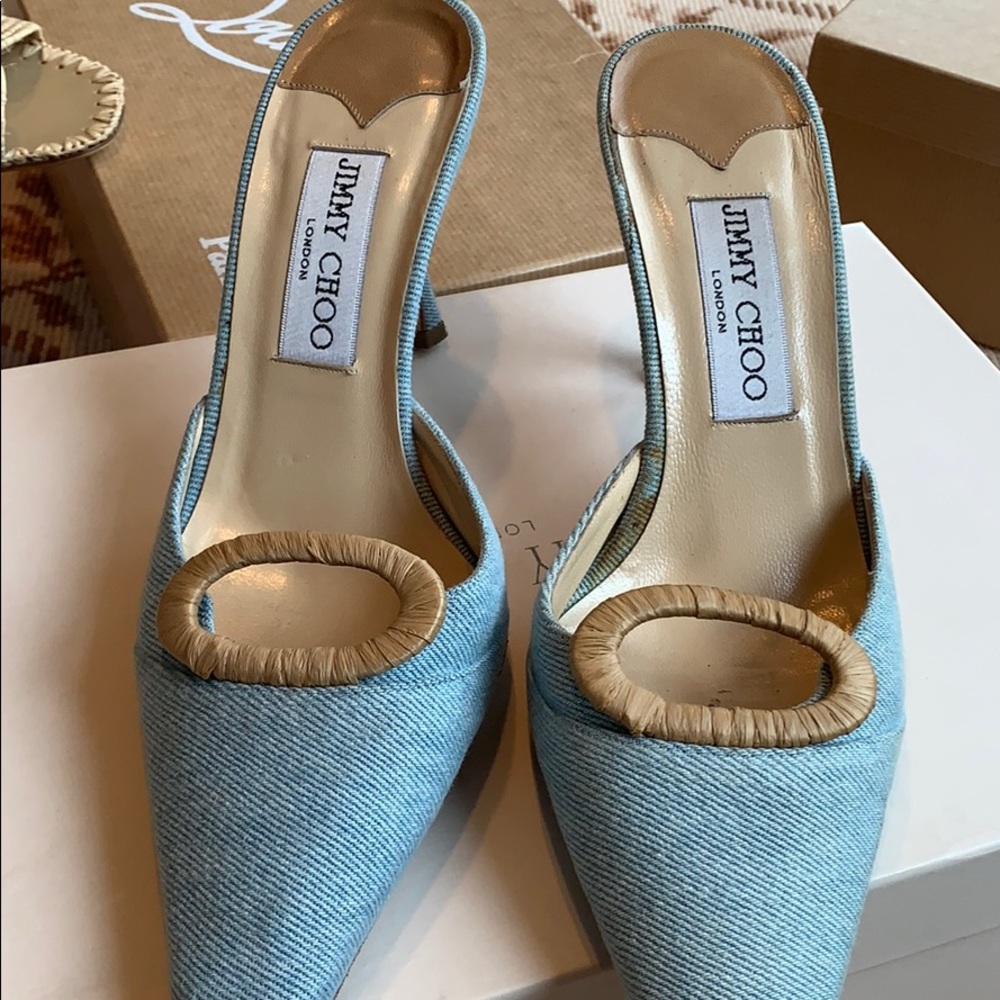 Jimmy Choo Chambray heels with nude details